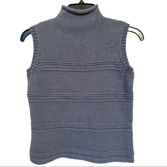 J. Jill Slate Blue Sleeveless Sweater - Picture 2 of 4